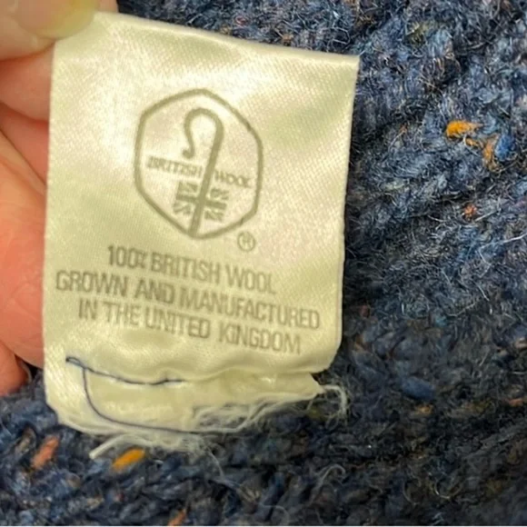 Vintage Men’s Henry Miller Fisherman British Wool Knit Sweater Size XL - Picture 8 of 9